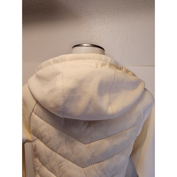 ZYIA Active Courchevel Fleece Hybrid Jacket Size SMALL Cream Activewear Coat - Picture 9 of 16